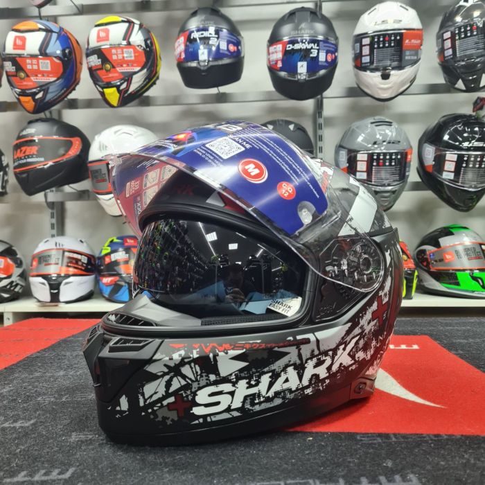 Мотошолом SHARK SKWAL i3 HELLCAT Matt Black Grey Red L