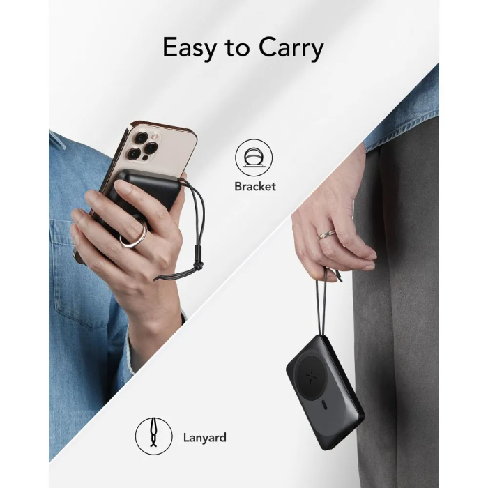 Зовнішній акумулятор VEGER 10000 mAh with wireless charging compatible with MagSafe PD QC3.0 2A 20W MagOn (VP1151 / W1151) white (VG-VP1151/W1151)
