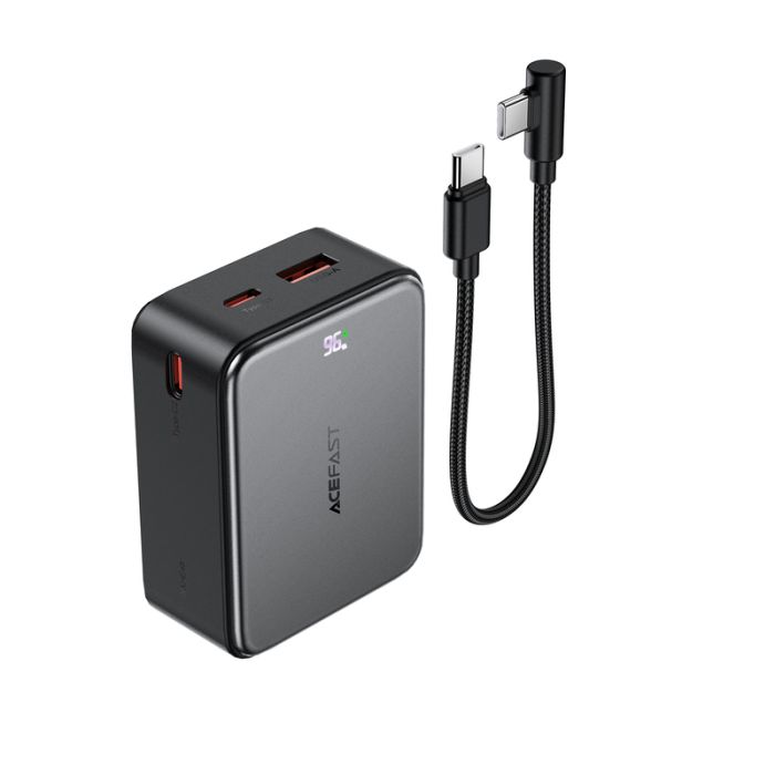 Зовнішній акумулятор ACEFAST M28-10000 22.5W fast charging power bank with cable Black (6974316285984)