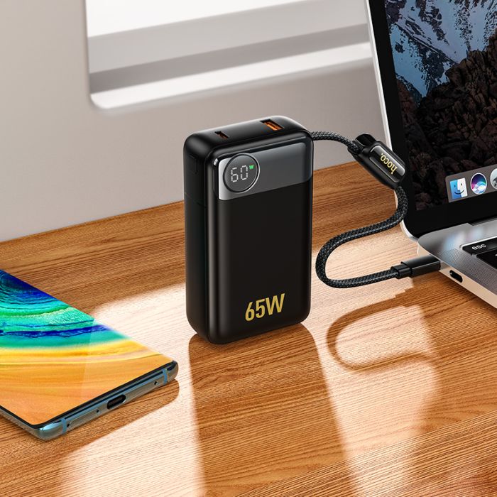 Зовнішній акумулятор HOCO Q53 Skillful PD65W power bank(12000mAh) Black (6942007672597)