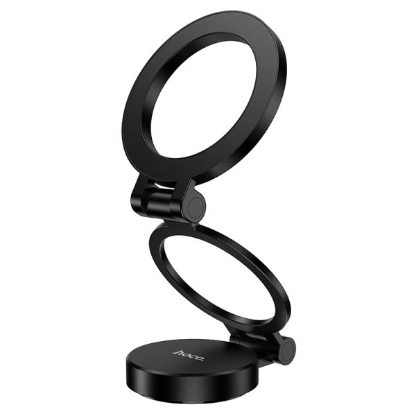 Автотримач для телефона HOCO H98 Rider folding Ring Magnetic Car holder(center console) Black (6942007673037)