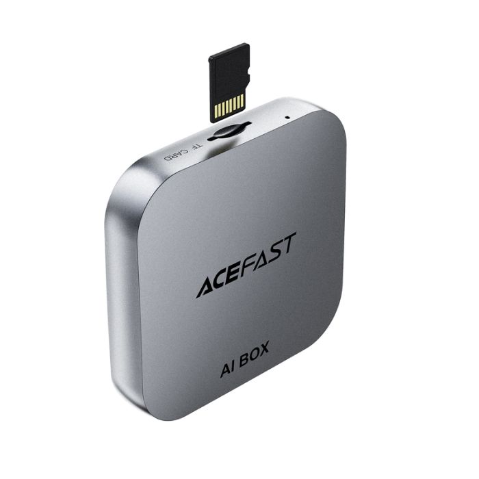 Адаптер ACEFAST QC2 AI Box CarPlay wireless adapter for car Metal Gray (6974316285830)