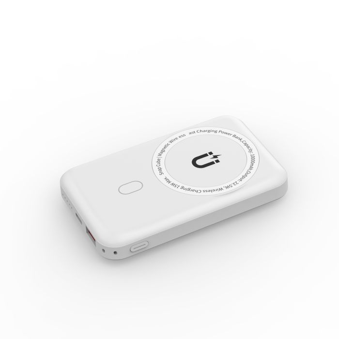 Зовнішній акумулятор WIWU Snap Cube- Magnetic Wireless Charger Power Bank  10000mAh SC1000WHT (3C) White (6973218947020)