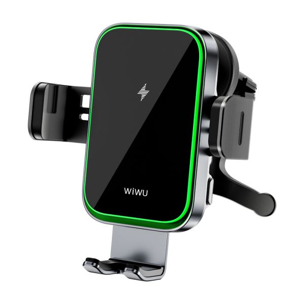 Автотримач для телефона з БЗП WIWU FREELANDER Car Wireless Charger CH-313 Black (6976195097351)