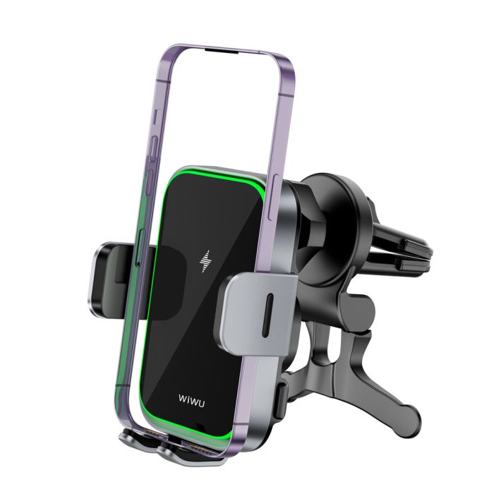 Автотримач для телефона з БЗП WIWU FREELANDER Car Wireless Charger CH-313 Black (6976195097351)