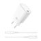 Мережевий зарядний пристрій з кабелем WIWU 20W Essen GaN Fast Charger+ Cable Combo Wi-G007 C-L EU White (6977703653908)