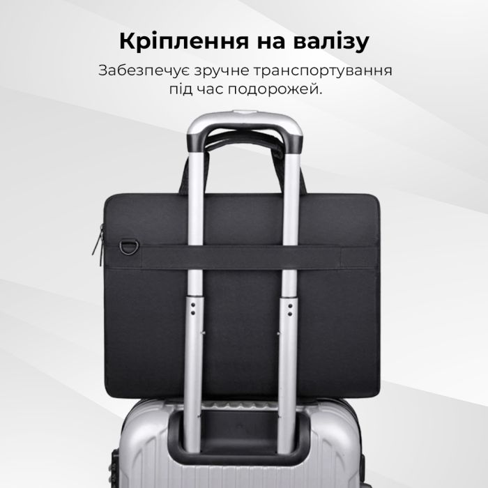 Комплект 3 в 1 (сумка, миша, килимок) WIWU 15.6" Genius Combo Set Black (6976195095845)