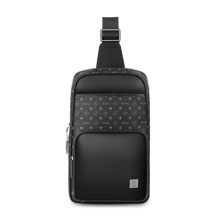 Сумка WIWU Master Fingerprint Lock Crossbody Bag Black (6976195096064)