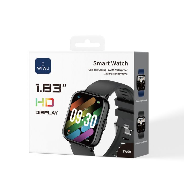 Смарт-годинник WIWU Smart Watch SW09 Black (6976975619520)