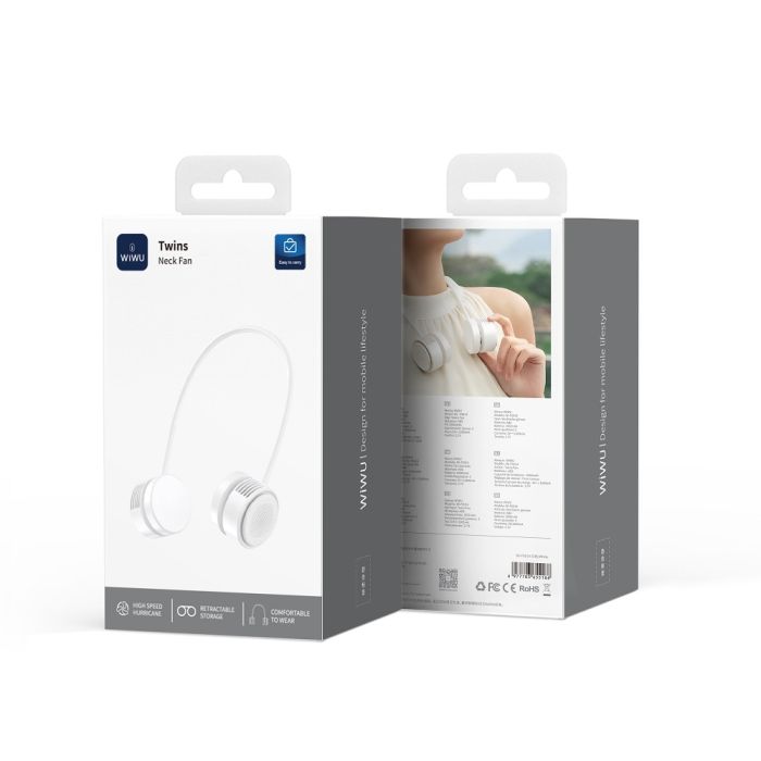 Вентилятор WIWU Twins Neck Fan Wi-FS014 White (6977703655186)