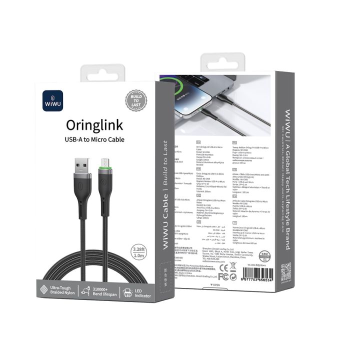 Кабель WIWU 12W OringLink Series Nylon Braided Cable
Wi-C066 A-M 1M (6977703656534)