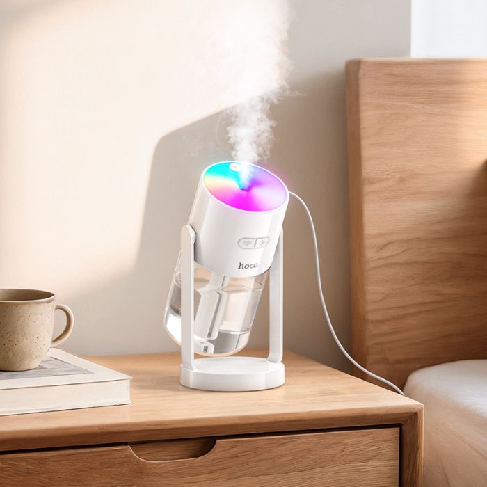 Зволожувач повітря з проекцією зоряного небаl HOCO HX34  280ml Starry sky humidifier White (6942007674560)