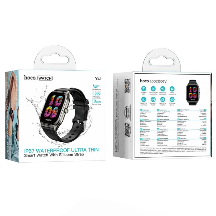 Смарт-годинник HOCO Y41 Smart watch(call version) Black (6942007674133)