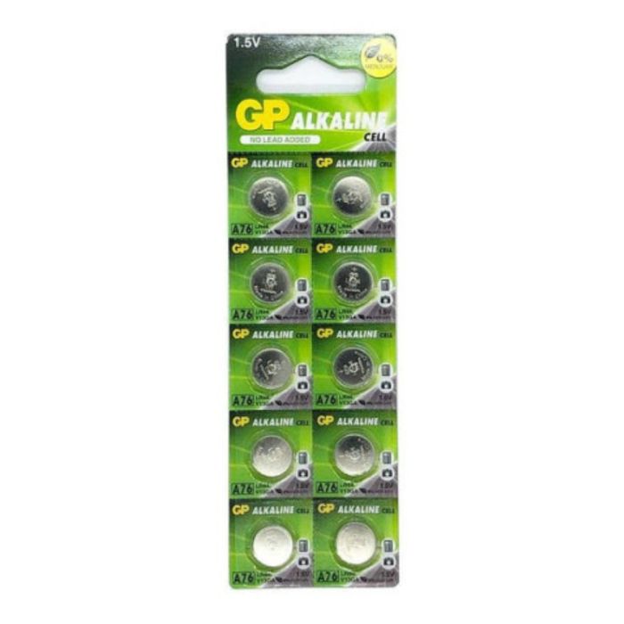 Батарейка GP A76/LR44/AG13 Alkaline (10шт) (4891199015496)