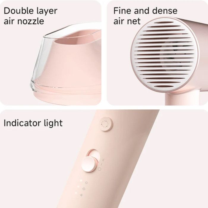 Фен Xiaomi Doco negative ion hair dryer soft and fast dry hair care Small Milk (Китайська вилка) (AN001SM)