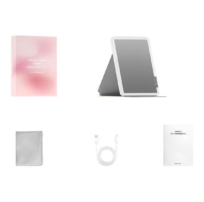 Дзеркало для макіяжу Xiaomi DOCO 11 " Daylight Portable Flat Mirror Pro Pink (FM008P)