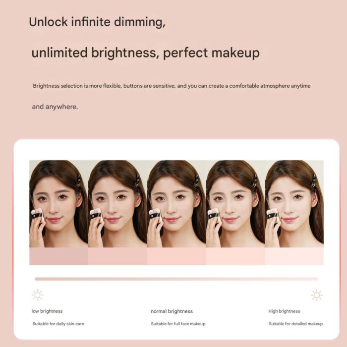 Дзеркало для макіяжу Xiaomi DOCO 11 " Daylight Portable Flat Mirror Pro Pink (FM008P)