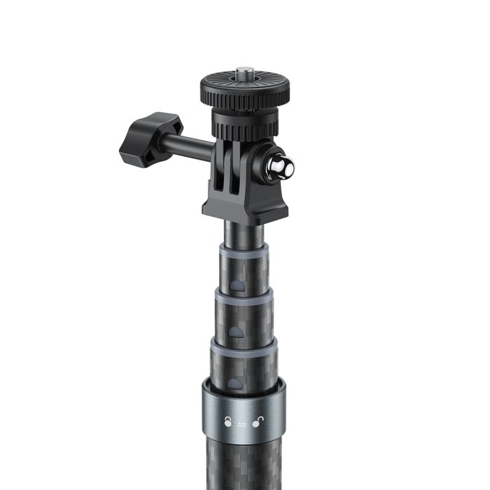 Монопод ACEFAST E38 1.2m carbon fiber telescopic selfie stick Gray-Black (6974316286028)