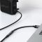 Аудіокабель ACEFAST J13 USB-A to 3.5mm female, nylon braid, 0.15m, Black (6974316285298)