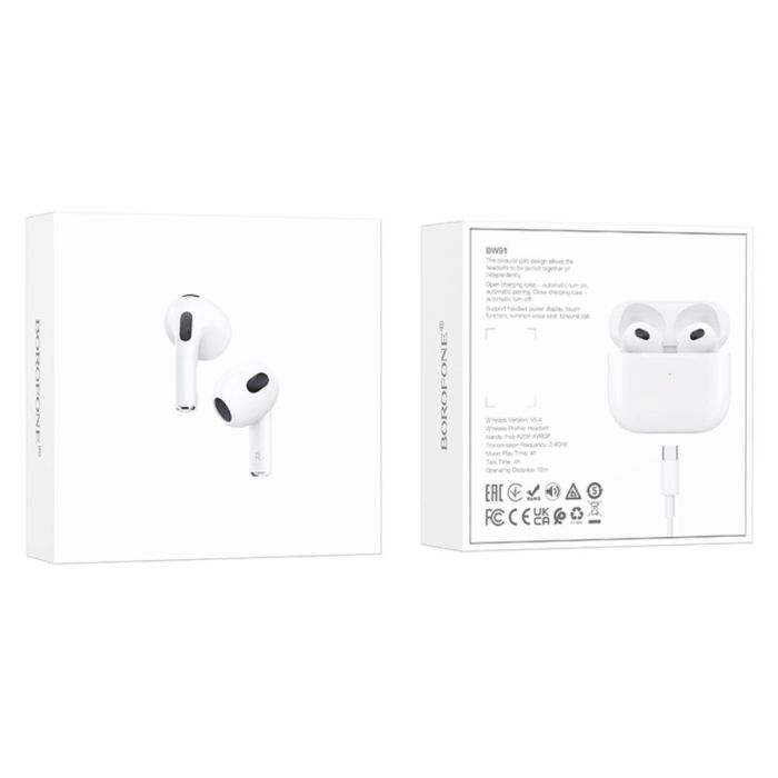 Бездротові навушники TWS BOROFONE BW91 White (6941991123214)