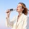 Портативна колонка-мікрофон HOCO L24 Shine karaoke microphone, 5W, White (6942007673778)