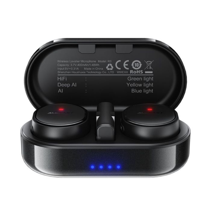 Бездротова мікрофонна система ACEFAST R3 dual-mic (Type-C) Black (6974316285847)