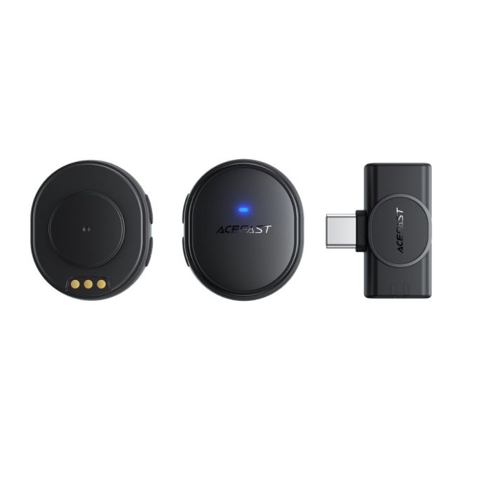 Бездротова мікрофонна система ACEFAST R3 dual-mic (Type-C) Black (6974316285847)
