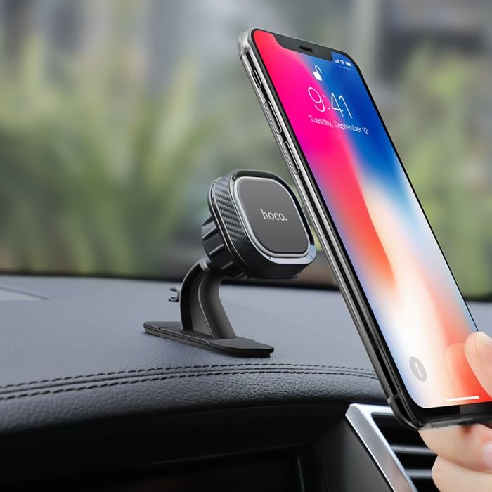 Автотримач для телефона HOCO CA53 Intelligent dashboard in-car holder Black+Gray (6931474707536)