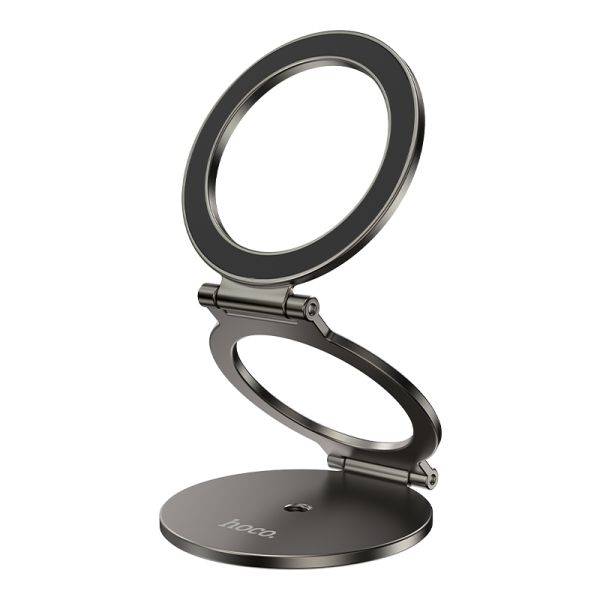 Автотримач для телефона HOCO H102 Whale magnetic ring holder(multi-scene) Metal Grey (6942007674478)