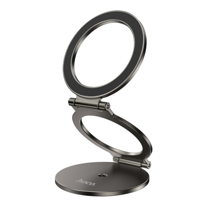 Автотримач для телефона HOCO H102 Whale magnetic ring holder(multi-scene) Metal Grey (6942007674478)