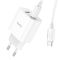 Мережевий зарядний пристрій з кабелем HOCO C80A Plus Rapido PD20W+QC3.0 charger set(Type-C to Type-C) White (6931474779908)