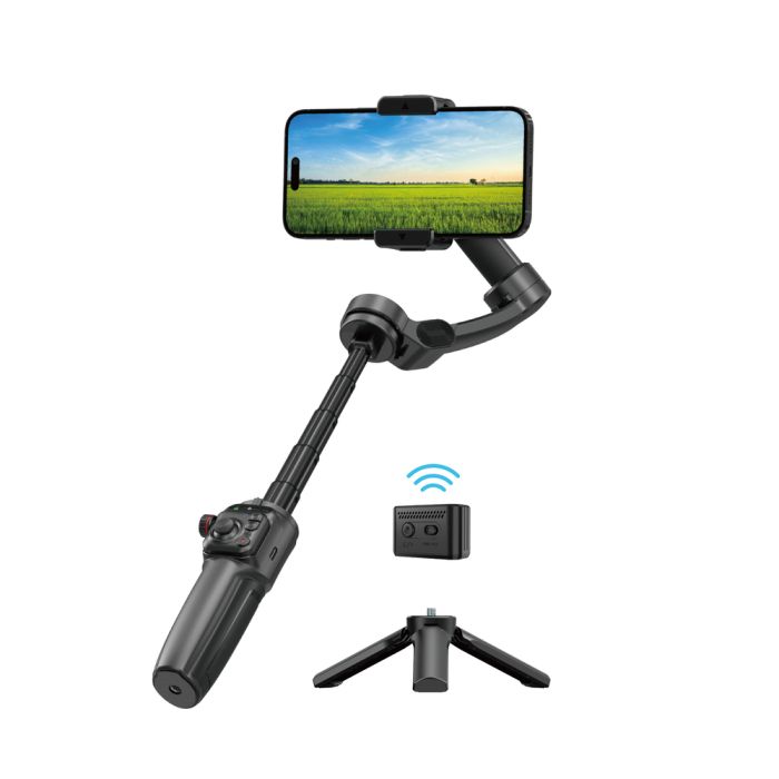 Триосьовий стабілізатор WIWU AI Smart Checking Gimbal PRO Wi-SE016 Black (6977703654363)