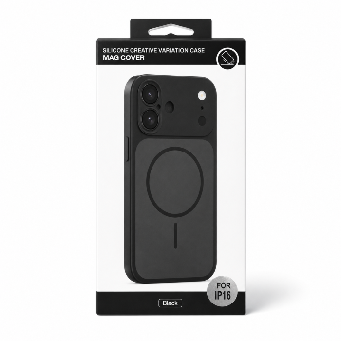 Чохол для смартфона Silicone Creative Variation Case MAG COVER Apple iPhone 16 1,Black (MagCOViP16-1)