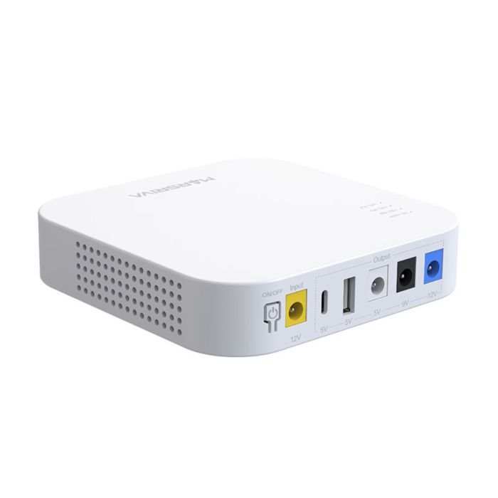 ДБЖ (Mini UPS) для роутера MARSRIVA KP4 MAX 20000mAh (18W; Output DC 12/9/5V; USB-A; USB-C) white (KP4MAX)