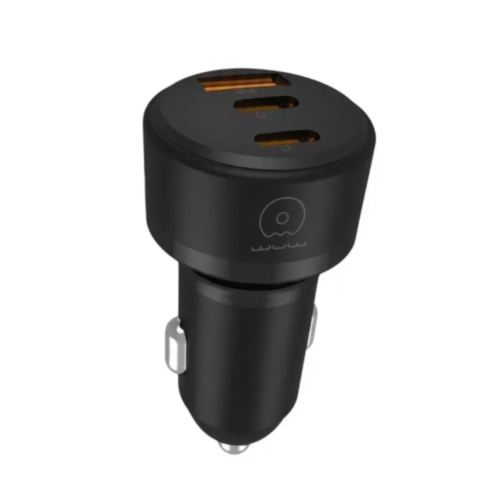 Автомобільний зарядний пристрій WUW-C244 USB20W+PD20W+PD15W black (6972573338368)
