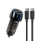Автомобільний зарядний пристрій WUW-T103C PD 30W +QC 3.0 18W black (6978749570440)