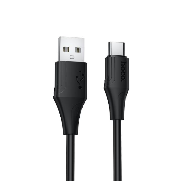 Кабель HOCO X124 Bien silicone charging data cable Type-C Black (6942007664424)