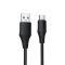 Кабель HOCO X124 Bien silicone charging data cable Type-C Black (6942007664424)