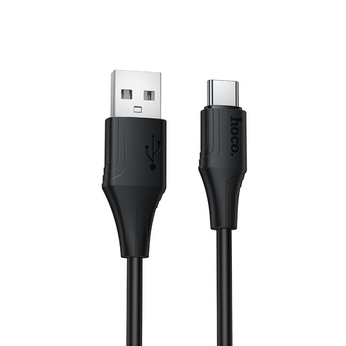 Кабель HOCO X124 Bien silicone charging data cable Type-C Black (6942007664424)