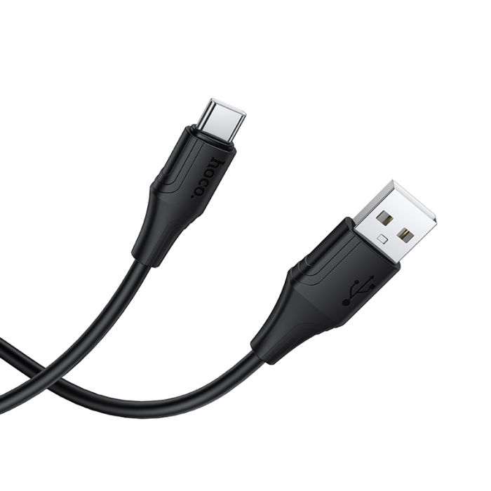 Кабель HOCO X124 Bien silicone charging data cable Type-C Black (6942007664424)