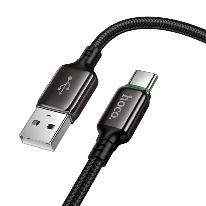 Кабель HOCO X127 Exceed charging data cable Type-C Black (6942007675604)
