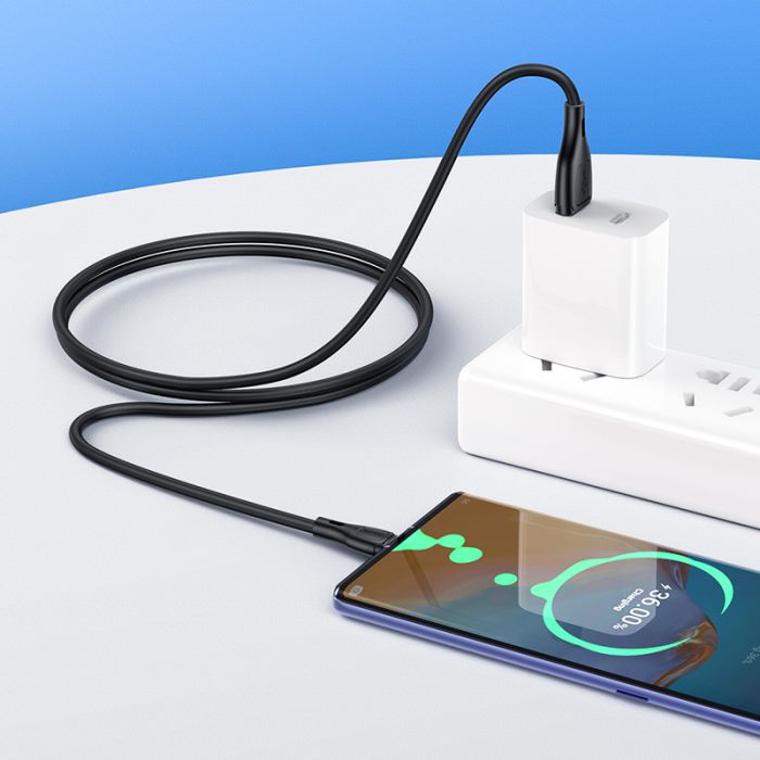 Кабель HOCO X61 Ultimate silicone charging data cable for Type-C Black (6931474747846)