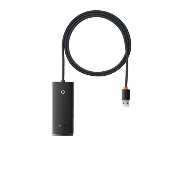 USB-хаб Baseus Lite Series 4-Port USB-A HUB Adapter (USB-A to USB 3.0*4 ) 1m Black (WKQX030101)
