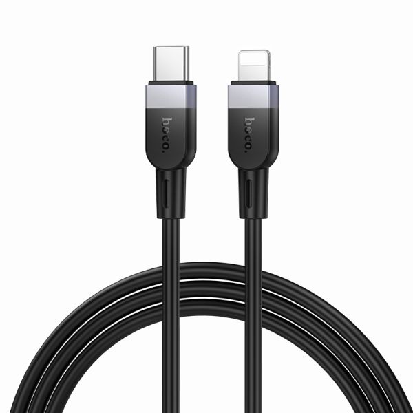 Кабель HOCO X109 Energy PD silicone charging data cable iP(L=1M) Black (6942007636186)