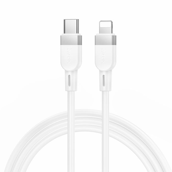 Кабель HOCO X109 Energy PD silicone charging data cable iP(L=1M) White (6942007636193)