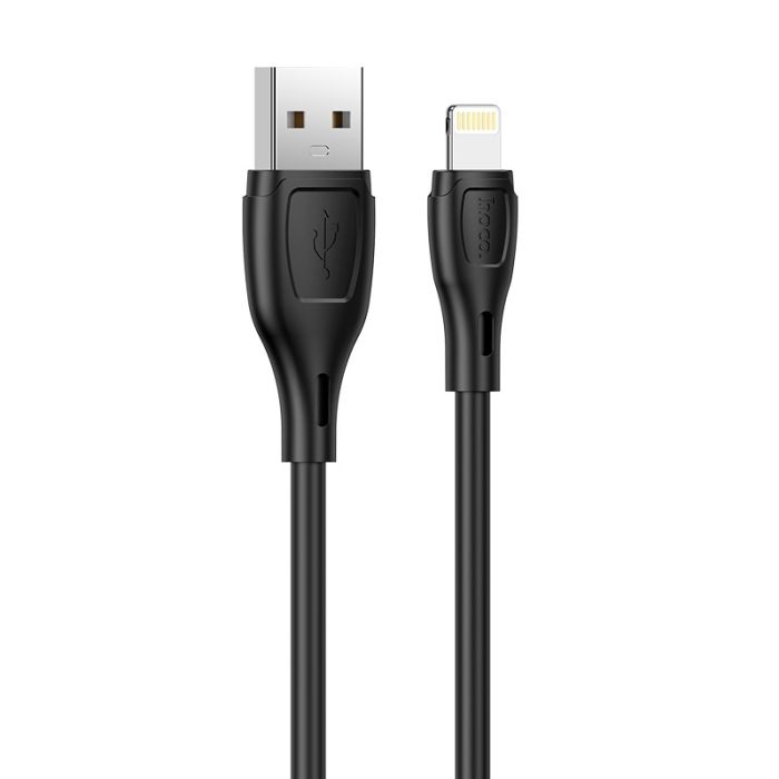 Кабель HOCO X61 Ultimate silicone charging data cable for iP Black (6931474747808)