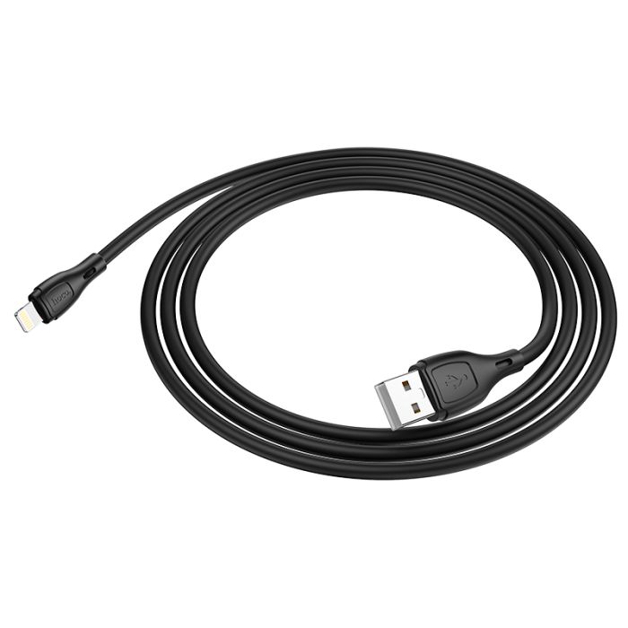 Кабель HOCO X61 Ultimate silicone charging data cable for iP Black (6931474747808)