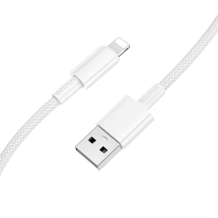 Кабель BOROFONE BX117 Source charging data cable iP White (6941991120145)