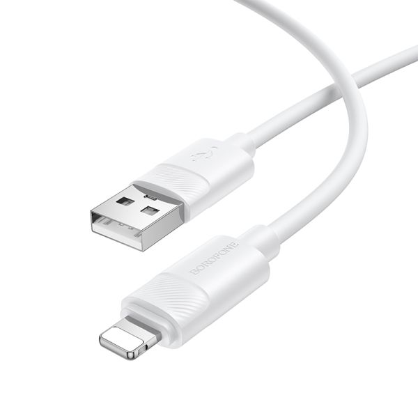 Кабель BOROFONE BX123 Leya silicone charging data cable iP White (6941991124204)