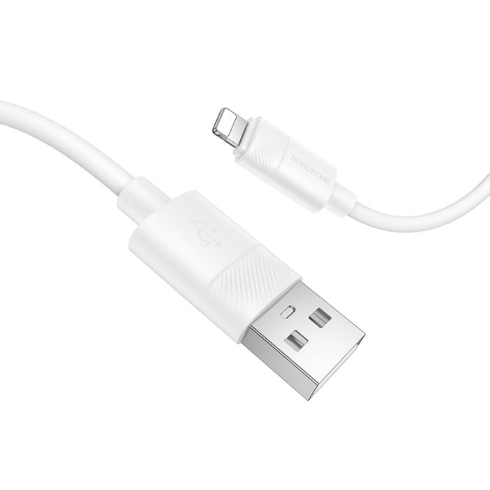 Кабель BOROFONE BX123 Leya silicone charging data cable iP White (6941991124204)